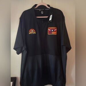 Under Armour NWT Cooperstown Baseball Umpire Black Crew Polo Shirt Rare 5XL